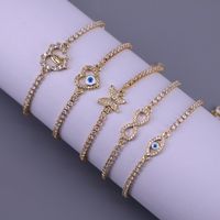 Fashion Geometric Copper Artificial Gemstones Bracelets In Bulk main image 4