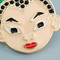 Ins Style Personality Cartoon Character Portrait Earrings Fashion Creative Drip Oil Earrings Wholesale main image 4