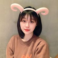 Korea Cute Cartoon Cow Headband Anti-slip Pressure Hair Horn Shape Hairpin Holiday Headdress main image 4
