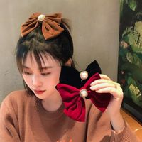 New Black Bow Hairpin Pring  Autumn And Winter Women Clip Bangs Hairpin main image 5