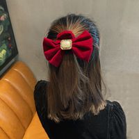 Bowknot French Large Intestine Circle Hair Rope Female Velvet Hair Circle main image 4