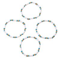 Ethnic Bamboo Beaded Multilayer Bracelet Geometric Simple Bracelet Four-piece Set main image 6