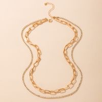 Fashion Jewelry Chain Double Geometric Simple Multi-layer Necklace main image 4