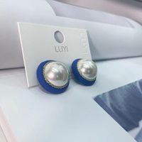 Explosive Style Earrings Office Ol Fashion Style Simple Blue Pearl Earrings main image 4