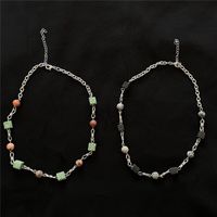 Natural Stone Multicolored Beads Color Cool Beaded Necklace main image 4