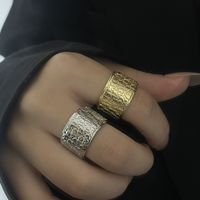New Personality Trendy Street Fashion Wide Version Simple Ring Exaggerated Opening Niche Ring main image 1
