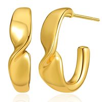 New Special-shaped Design Twisted Irregular Smooth Earrings main image 6