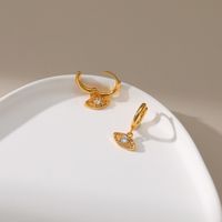 New 18k Gold Plated Copper Earrings Micro-inlaid Zircon Earrings Devil's Eyes Design Earrings Wholesale main image 5