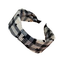 South Korea Ins Headband Fabric Wide-sided Love Hairpin Bow Suede Plaid Hair Accessories main image 6