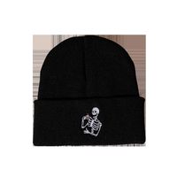 New Woolen Hat Warm Skull Print Knit Hat Korean Fashion Hat main image 6
