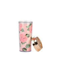 Double Layer Thickened Coffee Cup Card Flower Plastic Water Cup New Insulated Portable Water Cup main image 6