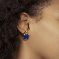 Fashion Retro Round Turquoise Irregular Ear Clip main image 4