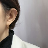 Boucles D&#39;oreilles Torsadées En Argent À Bijoux Géométriques Simples À La Mode main image 4