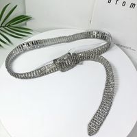 New Ten Rows Of Bright Diamonds Inlaid Crystal Diamond Waist Chain Fashion Rhinestone Belt Wholesale sku image 2