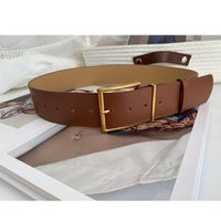 Cinturón Ancho Con Hebilla Cuadrada Decorada En La Cintura Para Mujer sku image 2