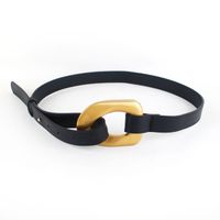 Cinturón De Hebilla Retro Europeo Y Americano Para Mujer, Cinturón Negro De Moda Al Por Mayor sku image 1