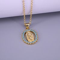 Fashion Geometric Copper Pendant Necklace In Bulk sku image 1