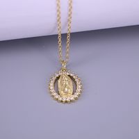 Fashion Geometric Copper Pendant Necklace In Bulk sku image 2