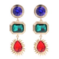 1 Pair Fashion Water Droplets Alloy Inlay Rhinestones Women's Drop Earrings Earrings sku image 2