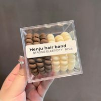 Five Packs Of Tied Hai Phone Cord Hair Rope Simple Hair Ring Rubber Band sku image 1