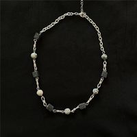 Natural Stone Multicolored Beads Color Cool Beaded Necklace sku image 1