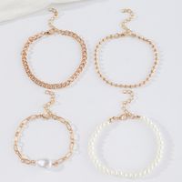 Creative Jewelry Mix And Match Pearl Chain Fashion Simple Set Bracelet sku image 1