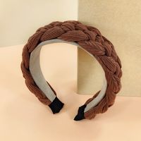 Knitting Braided Headband Solid Color Hairpin Warm Twist Headband sku image 8
