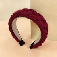 Knitting Braided Headband Solid Color Hairpin Warm Twist Headband sku image 10