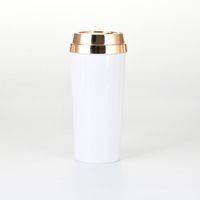 Solid Color Coffee Cup With Electroplated Lid Double-layer Insulated Business Water Cup Wholesale sku image 1