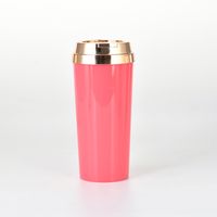 Solid Color Coffee Cup With Electroplated Lid Double-layer Insulated Business Water Cup Wholesale sku image 2