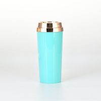 Solid Color Coffee Cup With Electroplated Lid Double-layer Insulated Business Water Cup Wholesale sku image 3