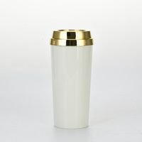 Solid Color Coffee Cup With Electroplated Lid Double-layer Insulated Business Water Cup Wholesale sku image 6