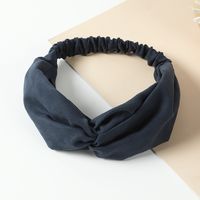 Striped Flannel Candy Solid Color Hairband Elastic Broad Headband sku image 2