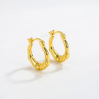 Boucles D&#39;oreilles Torsadées En Argent À Bijoux Géométriques Simples À La Mode sku image 2