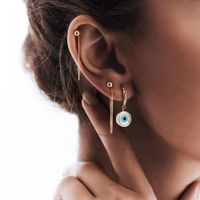 Ensemble De 3 Boucles D'oreilles À Gland Pendant Oeil D'huile Goutte sku image 1