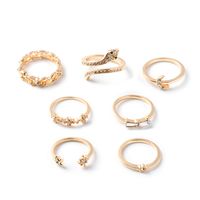 Full Diamond Serpentine Moon Ring 7 Set main image 6