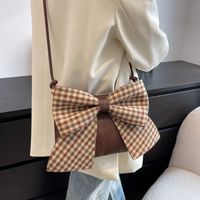 Small Bag Bow Knot Female Bag New Autumn And Winter Fashion Shoulder Messenger Small Square Bag main image 4