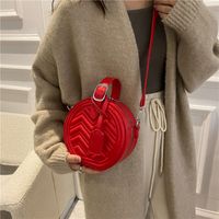 Korean Fashion Small Round Bag Handbag Rhombus Shoulder Messenger Bag main image 3