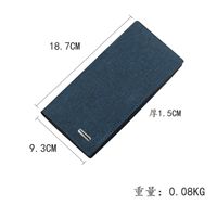 Fashion Long Wallet Thin Buckle Korean Casual Wallet Multifunctional New Canvas Clutch main image 3