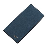 Fashion Long Wallet Thin Buckle Korean Casual Wallet Multifunctional New Canvas Clutch main image 2