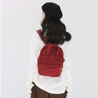 Canvas Female Simple Casual College Student School Bag Backpack main image 5