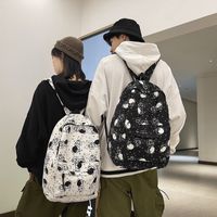 Tide Brand Male High School Students Student Graffiti Large Backpack main image 5