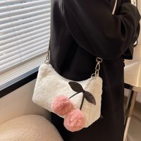 Furry Underarm Solid Color Plush One-shoulder Messenger Texture Bag main image 1