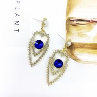 Exaggerated Diamond Retro Crystal  Female French Earrings main image 4