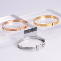 Belt Type Inlaid Diamond Bracelet 2021 New Stainless Steel Bracelet Jewelry main image 1