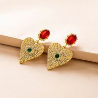 European And American New Retro Heart-shaped Earrings Eye Totem Earrings main image 1