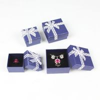 Ring Box Bowknot Jewelry Display Gift Pendant Necklace Earring Box main image 2