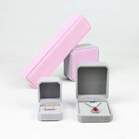 Jewelry Packaging Pendant Necklace Earring Flannel Jewelry Box main image 1