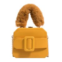 Western Shoulder Chain Fashion Plush Portable Small Square Messenger Bag main image 6