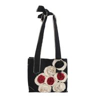 2021 New Denim Handbag Flower One-shoulder Underarm Bag Messenger Tote Bag main image 6